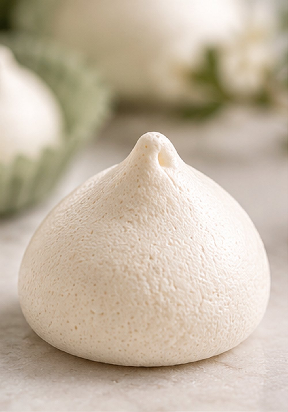 A single classic Swiss meringue